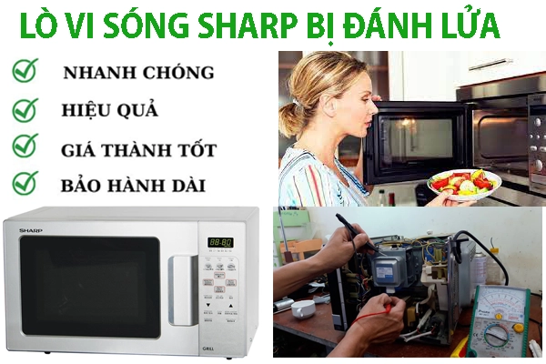 nguyên nhân khiến lò vi sóng sharp bị đánh lửa