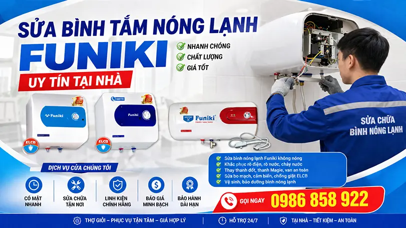 Thay Ruột Đun B&igrave;nh N&oacute;ng Lạnh Funiki Tại H&agrave; Nội
