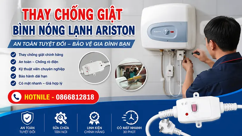 Bán Chống Giật Bình Nóng Lạnh Ariston Chính Hãng