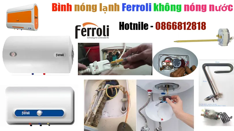 sửa bình nóng lạnh Ferroli nước không nóng tại hà nội
