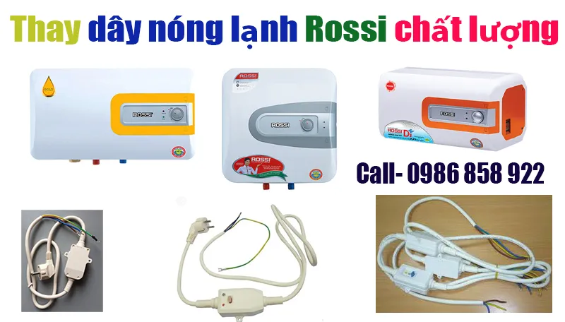 thay dây chống giật bình nóng lạnh Rossi
