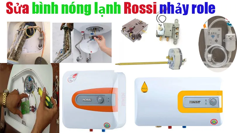 sửa bình nóng lạnh Rosi nhảy role nhiệt tại hà nội