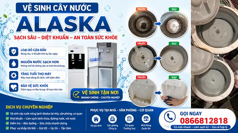 Địa chỉ vệ sinh cây nước nóng lạnh Alaska tốt nhất