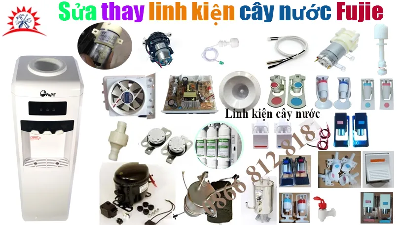 Sửa thay linh kiện cây nước nóng lạnh Fujie tại hà nội