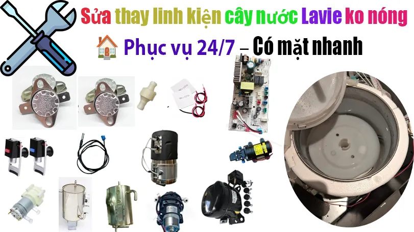 sửa cây nước nóng lạnh lavie không có nóng tại hà nội 