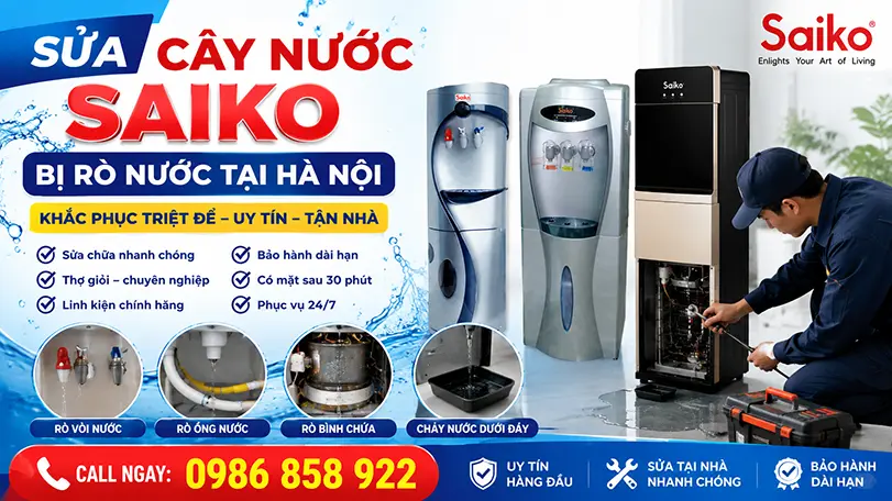 Sửa cây nước Saiko bị rò nước tại hà nội