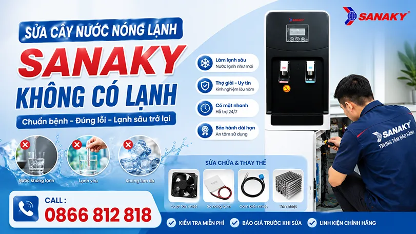 sửa cây nước sanaky không lạnh tại hà nội