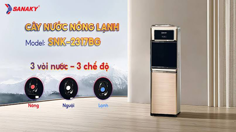 thay vòi cây nước nóng lạnh Sanaky tại nhà