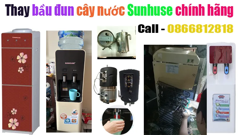bán bầu đun cây nước nóng lạnh Sunhouse