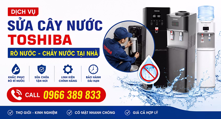 Sửa cây nước nóng lạnh Toshiba rò nuóc chảy nước