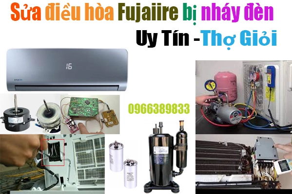 sửa điều hòa fujiaire bị nháy đèn, chớp đèn