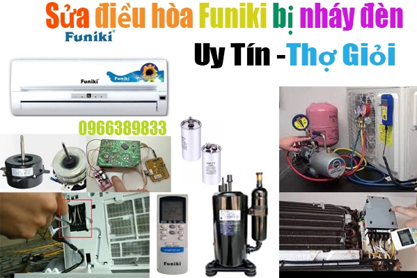 sửa chữa sửa điều hòa Funiki bị nháy đèn tại nhà khách