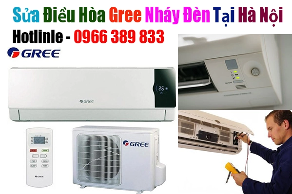 sửa điều hòa gree bị nháy đèn time tại hà nội