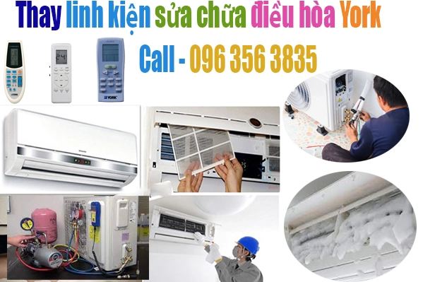 nạp ga bơm ga điều hòa York chạy không mát