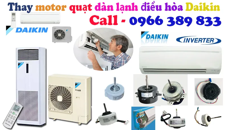 thay quạt dàn lạnh điều hòa Daikin tại hà nội