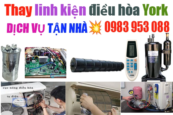 thay linh kien nap ga dieu hoa york tai ha noi