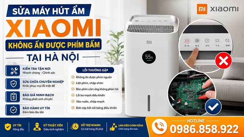 Sửa máy hút ẩm Xiaomi không ấn được phím bấm, liệt bàn phím