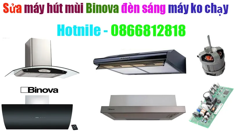 sửa máy hút mùi Binova đèn sáng máy không chạy tại hà nội