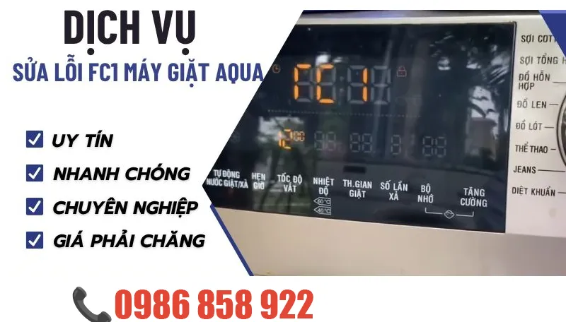 sửa chữa máy giặt Aqua bị lỗi fc1 tại hà nội