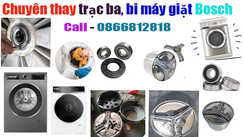sửa máy giặt Bosch hỏng gãy trạc ba tại Hà Nội