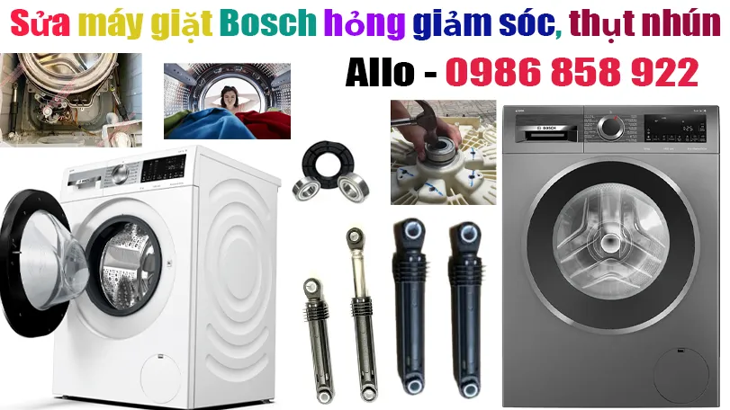 thay thụt nhún giảm sóc máy giặt Bosch