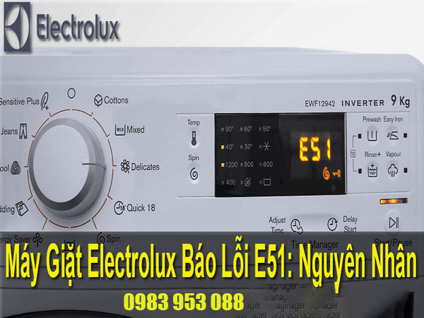 nguyen nhan may giat electrolux bao loi e51