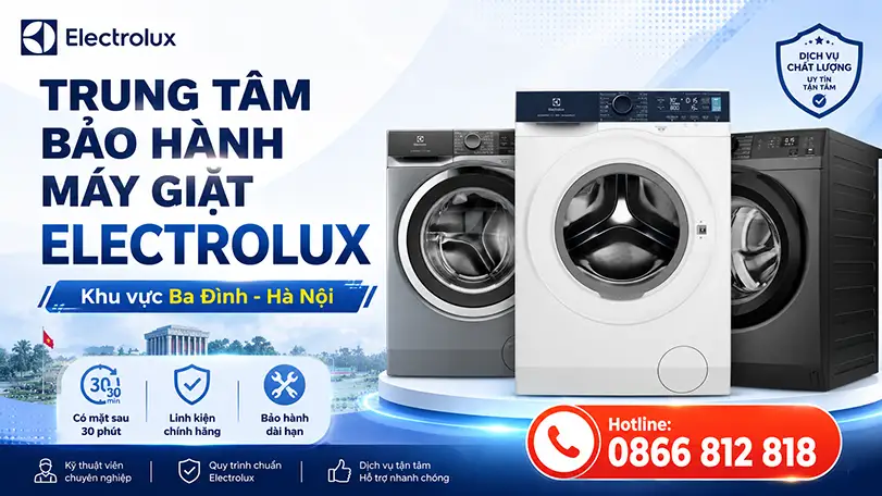 bảo hành máy giặt Electrolux tại quận Ba Đình