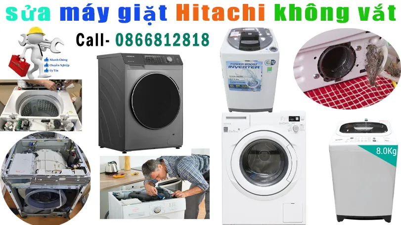 sửa máy giặt Hitachi không vắt tại hà nội