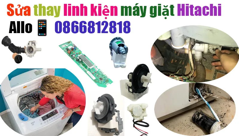 sửa máy giặt Hitachi không xả nước tại hà nội