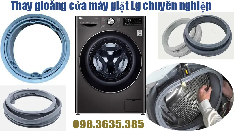 Sửa máy giặt Lg hỏng rách gioăng cửa tại nhà