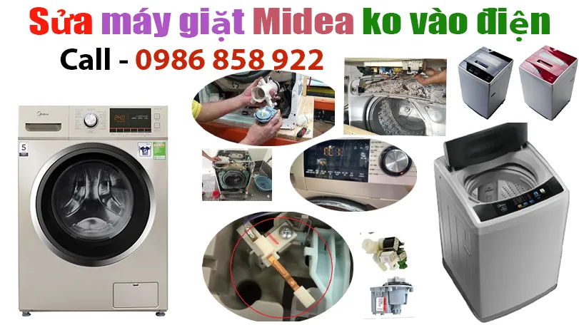 sửa máy giặt Midea không vào điện tại hà nội