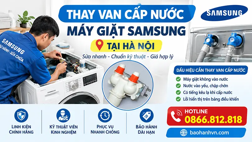 Thay Van Cấp Nước Máy Giặt Samsung Tại Hà Nội