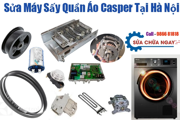 sửa thay linh kiện máy sấy quần áo Casper