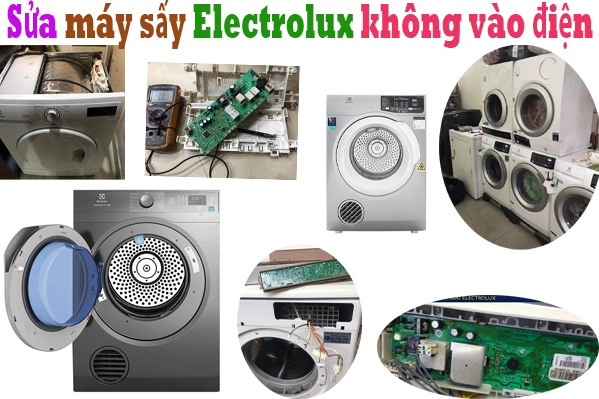 sửa máy sấy quần áo Electrolux không vào điện tại hà nội