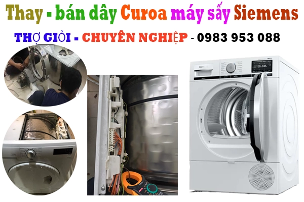 thay dây curoa máy sấy quần áo Siemens tại hà nội