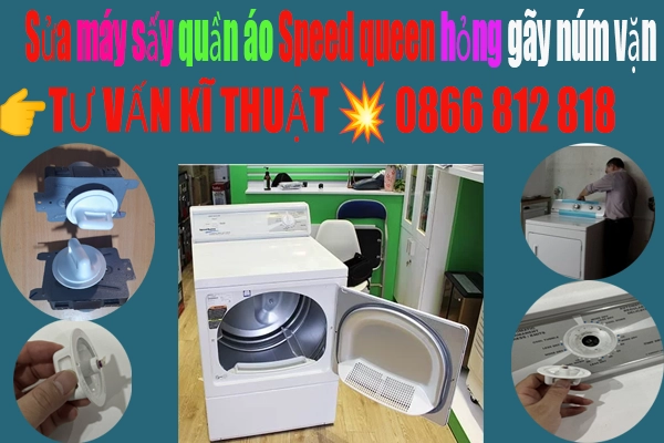 Sửa Máy Sấy Speed Queen Bị Gãy Núm Vặn Điều Khiển