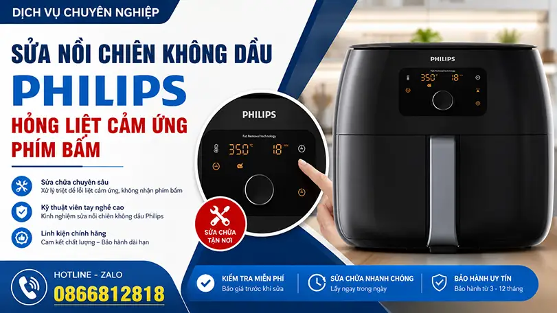 Sửa nồi chi&ecirc;n kh&ocirc;ng dầu Philips hỏng cảm ứng