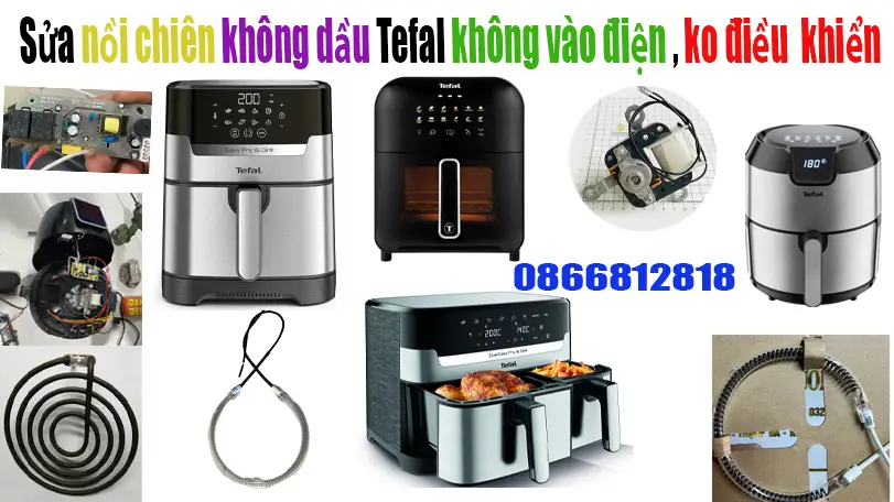 nồi chiên không dầu Tefal có điện vào nhưng bấm phím