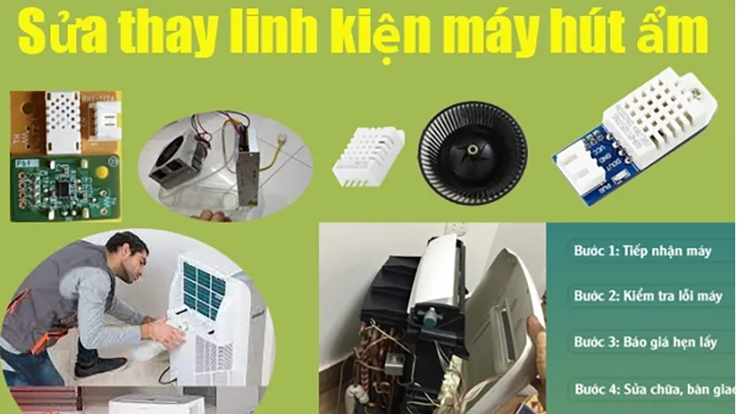 thay linh kiện máy hút ẩm tại hà nội