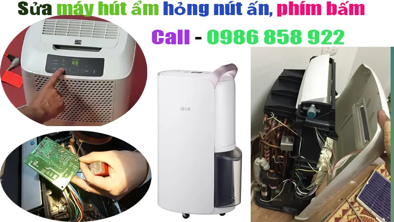 sửa máy hút ẩm phị hỏng phím, liệt phím bấm