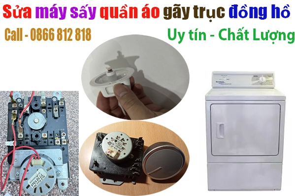 Sửa Trục Đồng Hồ (Timer) Máy Sấy Quần Áo Bị Kẹt Gãy